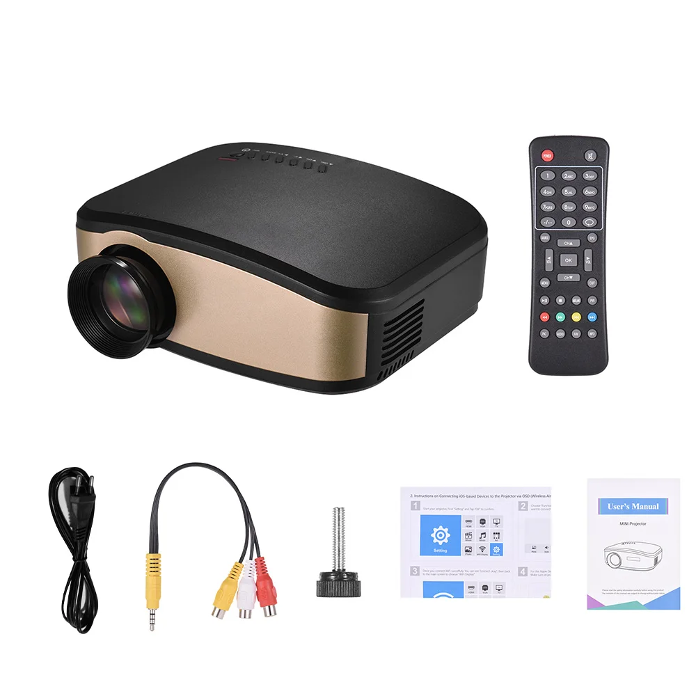 

Wifi LCD Projector LED Portable Video Projector Can Synchronize Smart Phone Screen Support 1080P with USB HD VGA AV Input for PC