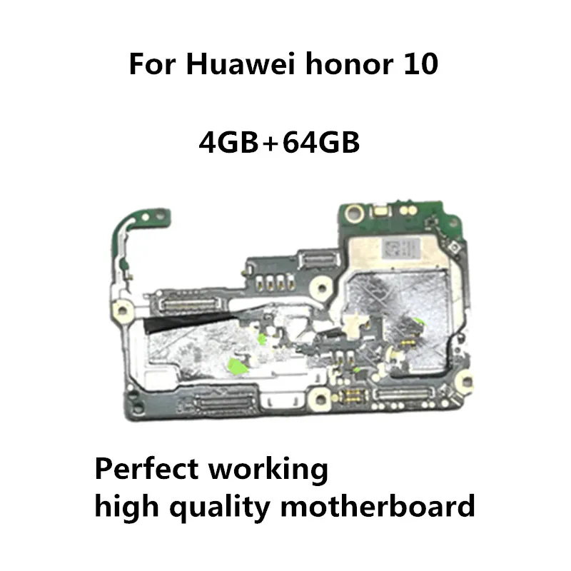 

Used For Huawei honor 10 Unlocked Original Motherboard 4GB+64GB RAM ROM Mainboard Android OS Logic Board With Full Chips