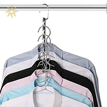 

5Pcs Metal Magic Wonder Closet Space Saving Hangers Wardrobe Coat Clothes Jacket Shirts Pants Organizer Holder K802