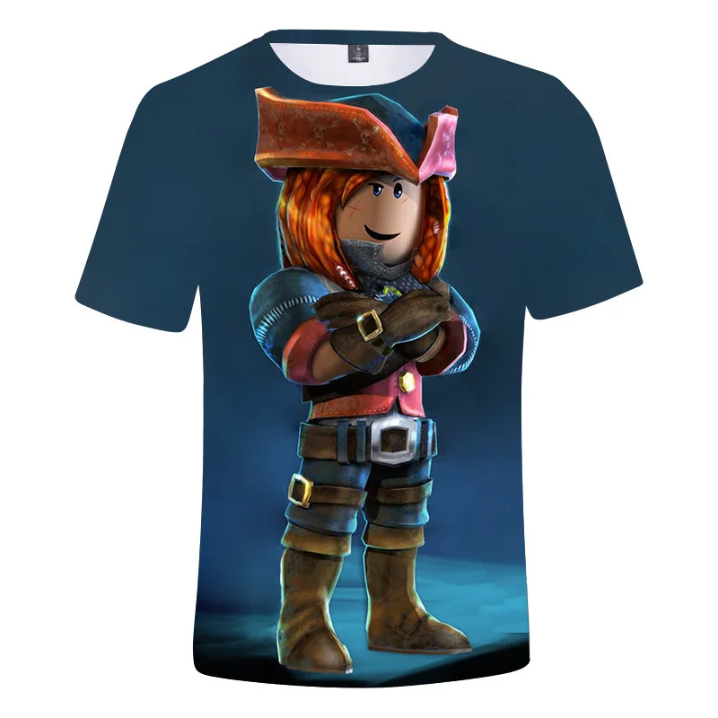 

summer Comfortable Short sleeve t-shirt fashion cartoon Print Top Boys Girls Leisure Sweatshirt