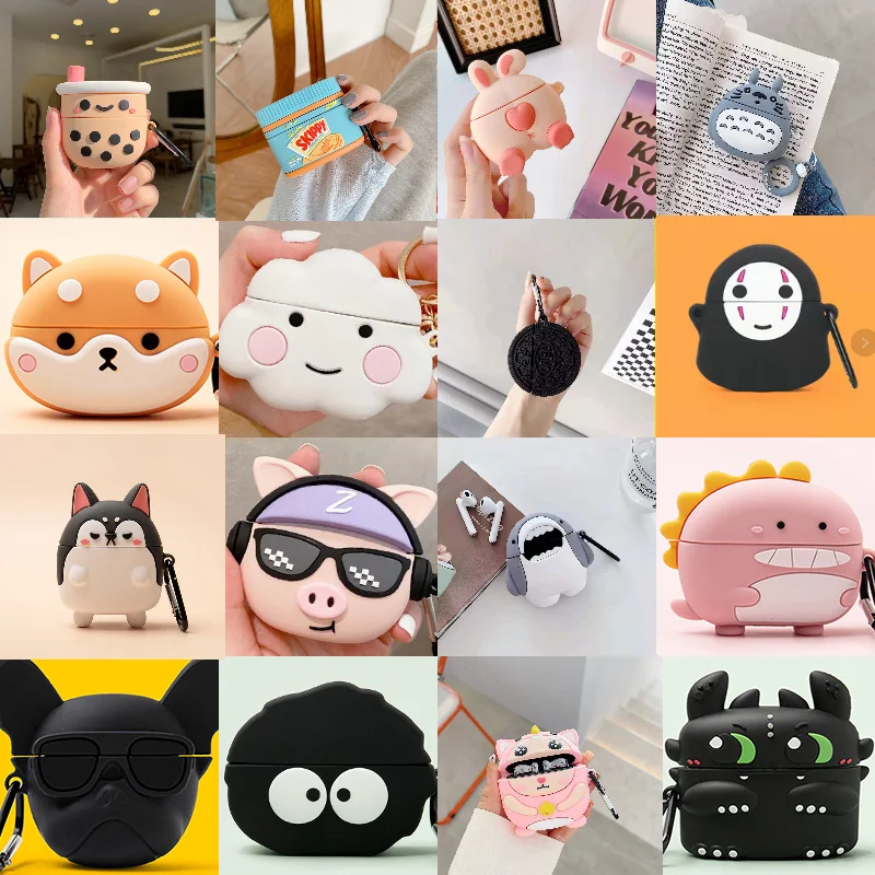 3D Silicone Protection headphone Cases For Huawei Freebuds 4i Case Cute Cartoon Wireless Bluetooth Headset Cover | Электроника