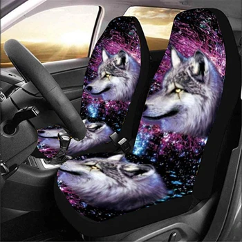 

1/2/5pcs Car Seat Cover Wolf Starry Sky Printing Universal Car Seat Set Auto Seat Back Protector Car Accessories Interior