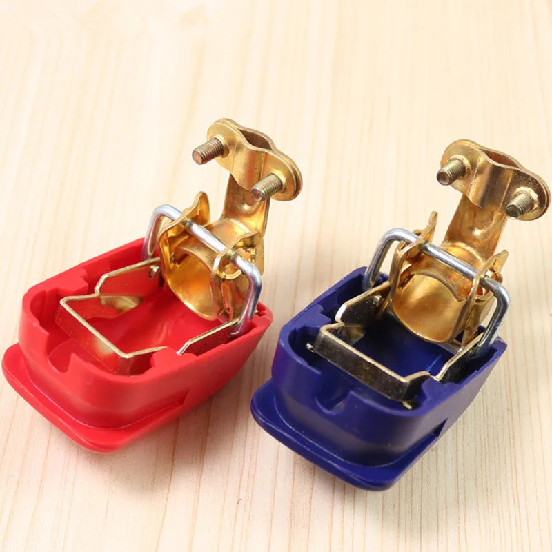 Battery Terminals Auto Car Battery Terminal Connector Battery 1 Pair Quick Release Terminals Clamps Cap Clips Copper Car Truck Caravan