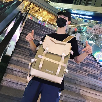 

Women Backpack Brown Rucksack School-Bags Drawstring Teenage-Girls Black Vintage