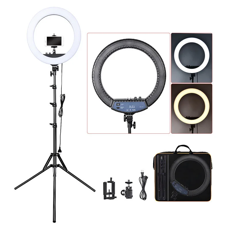  Fusitu RL-18II Dimmable Photographic light 3200-5600K 512 Led Ring Light Camera Photo Studio Phone  - 33032862572