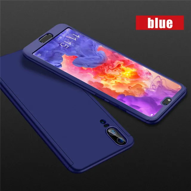 360 Полное покрытие чехол для телефона для huawei Honor Nova V20 8A 9X8X9 9i V10 10 3 3i 4 4e 5 5i 20 20i 10i 7C 8S MAX мы собрали воедино играть Pro Lite чехол - Цвет: Blue