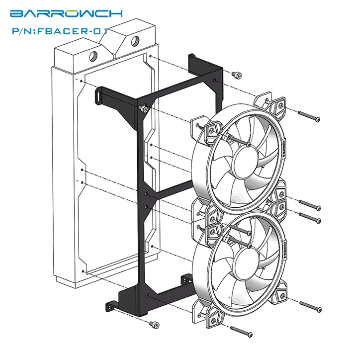Barrowch FBACER-01 240 модуль установки радиатора для Mobula модульный панельный чехол