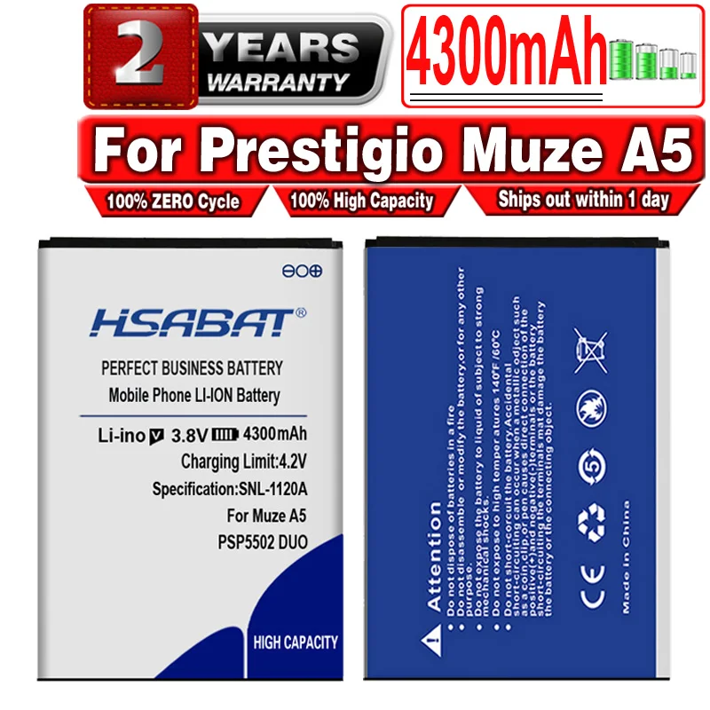 HSABAT 4300mAh for Prestigio Wize N3 Muze A5 PSP5502 PSP3507 PSP 5502 DUO MultiPhone Battery | Мобильные телефоны и