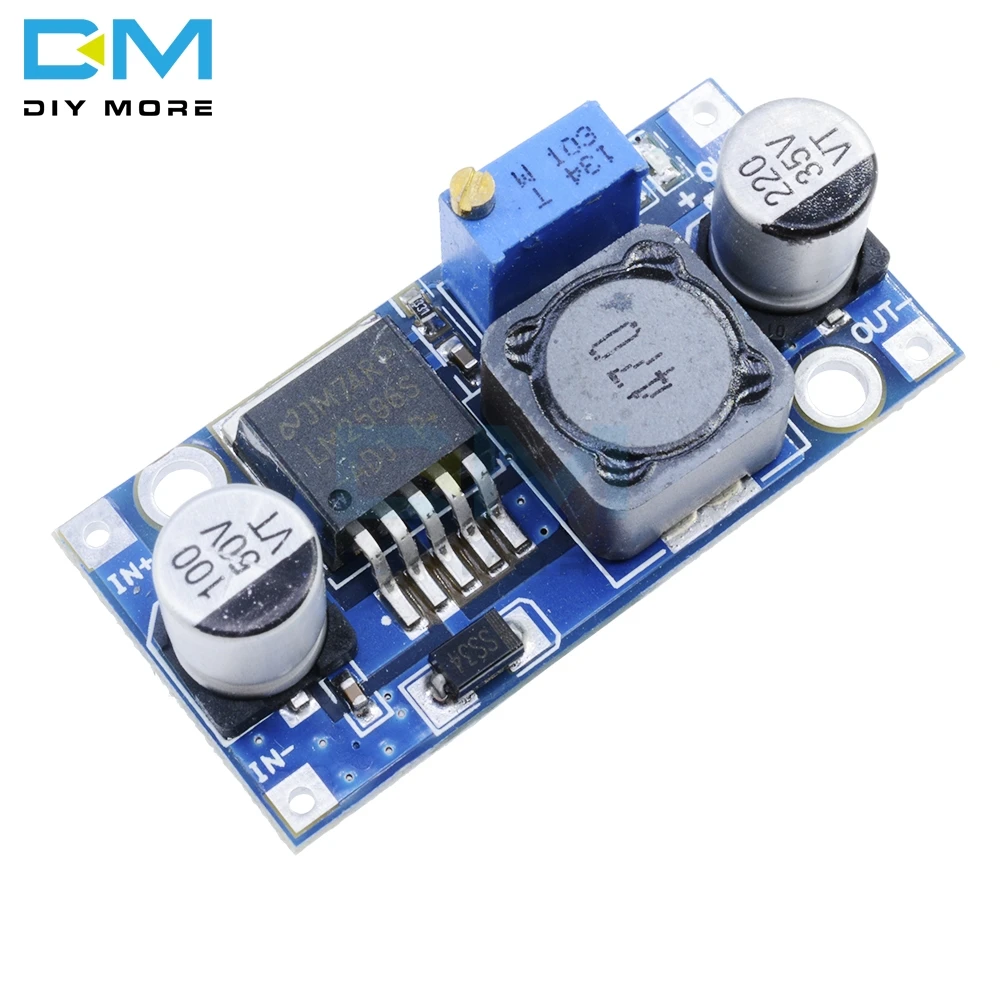 

DC-DC adjustable power step down module Blue LM2596 Buck Converter Module 3.2V-40V To 1.25V-35V Voltage Regulator Board
