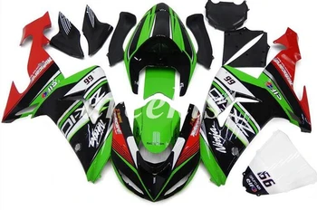 

4 Free Gifts New ABS Motorcycle Full Fairings Kit Fit For Kawasaki Ninja ZX-10R 2006 2007 06 07 10R bodywork set Red Green Cool