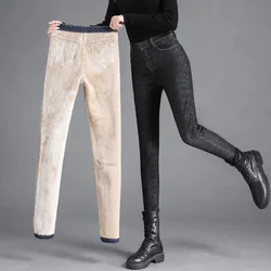 Sexy cintura alta estiramento denim jeans moda algodão magro calças de brim feminino zíper retro lavado calças magras lápis calças femininas