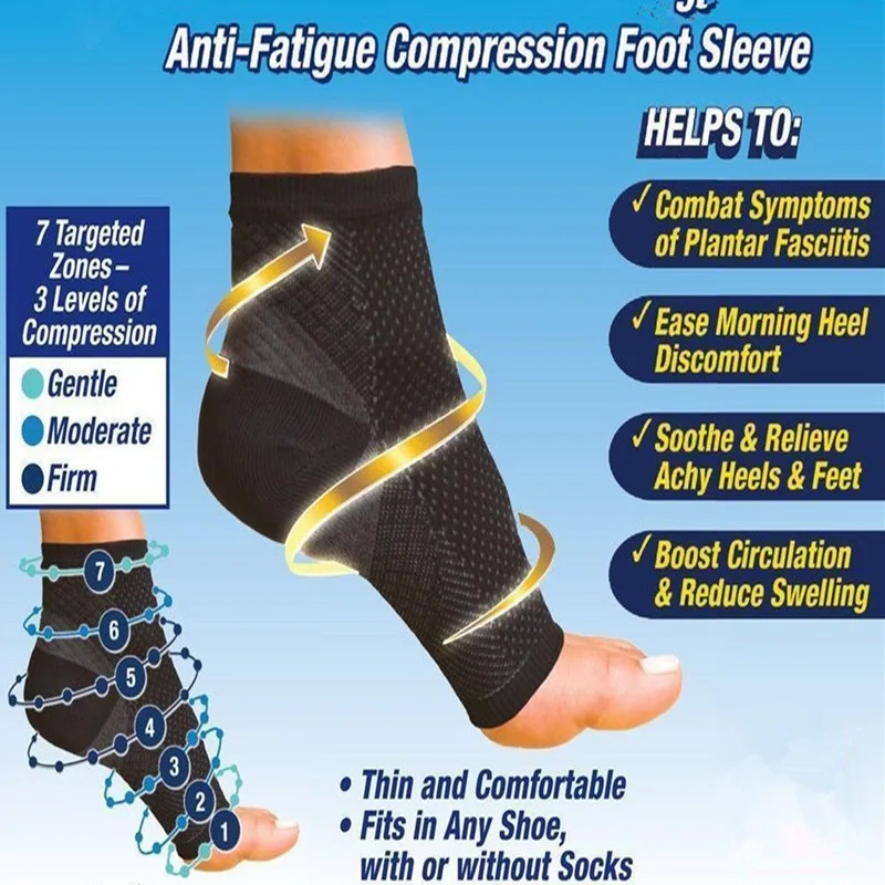 

1 Pair Foot angel anti fatigue outerdoor men socks compression Breatheable foot sleeve Support Socks Men Brace Sock