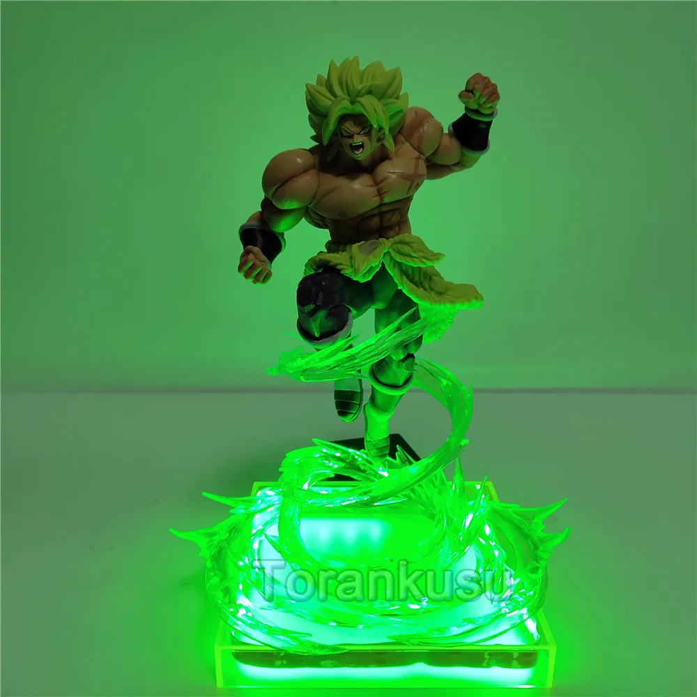 Dragon Ball Z Broly фигурки Супер Saiyan Broli аниме 3D Светодиодная фигурка игрушки модель Рождественский подарок визуальный коллектор Figma Juguetes