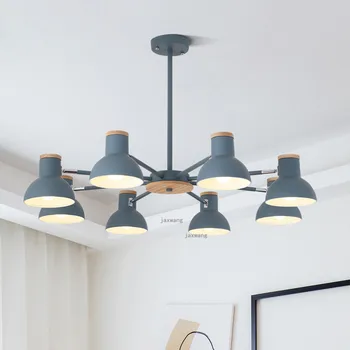 

NEW Nordic Chandelier LED Lighting Light Fixtures Dining Room Macaron Style Suspension Luminaire Living Room Bedroom Chandelier