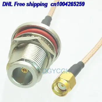 

EMS/ DHL 50pcs N female bulkhead to RPSMA male plug straight RG316 Jumper pigtail 8" cable 22j