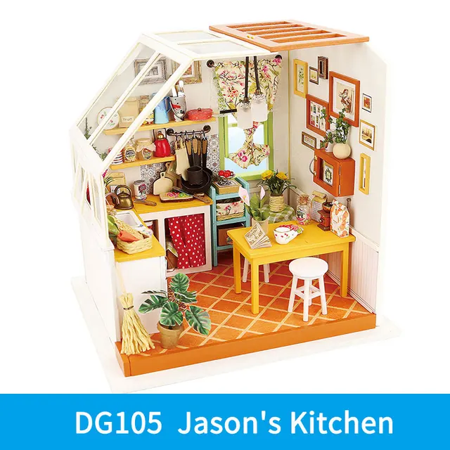 modern dollhouse kitchen