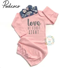Хлопковые мягкие ночные рубашки для новорожденных девочек пижамы
