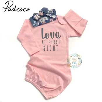 

Newborn Infant Baby Girl Cotton Soft Nightgowns Swaddle Pajamas Coming Home Outfits Sleep Wear Pink For 0-24Months