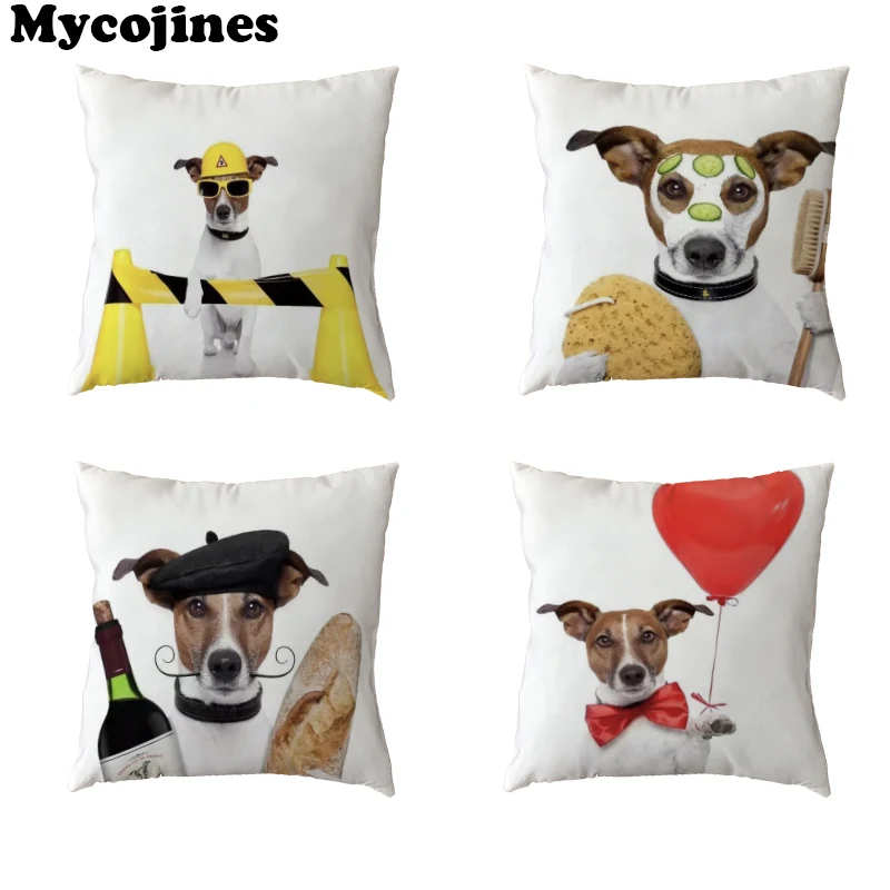 Promotion Polyester Peach Skin Dog Pillowcase Boxer Call Living Room Sofa Bedroom Car Seat Decoration Cushion Cover 45*45CM | Дом и сад