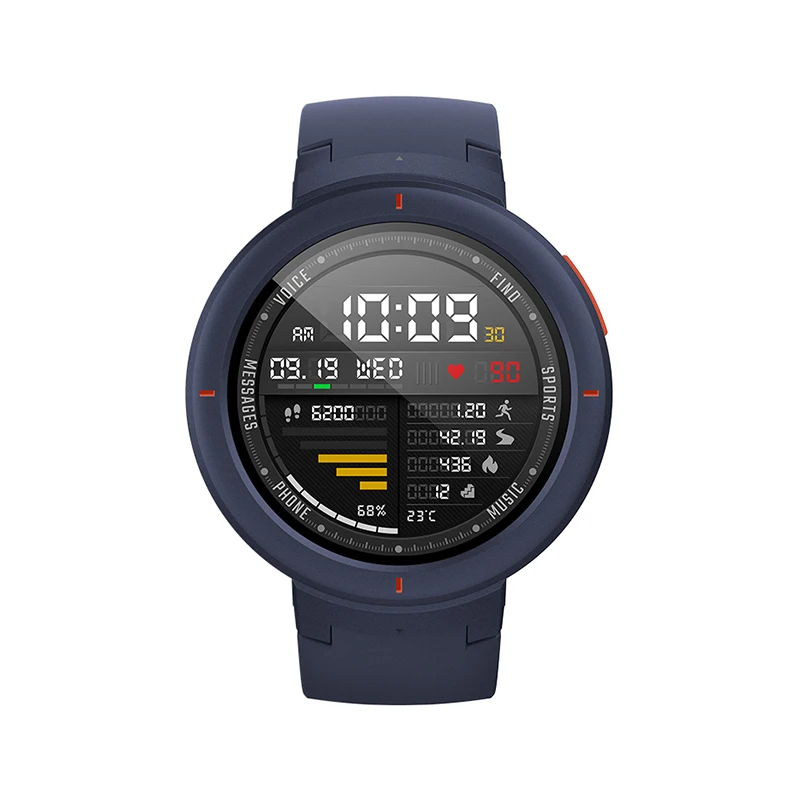 Глобальная версия Xiaomi AMAZFIT Verge 3 gps Смарт-часы IP68 AMOLED экран ответ на звонки умные часы мульти спортивные для Redmi note 7 - Цвет: Blue