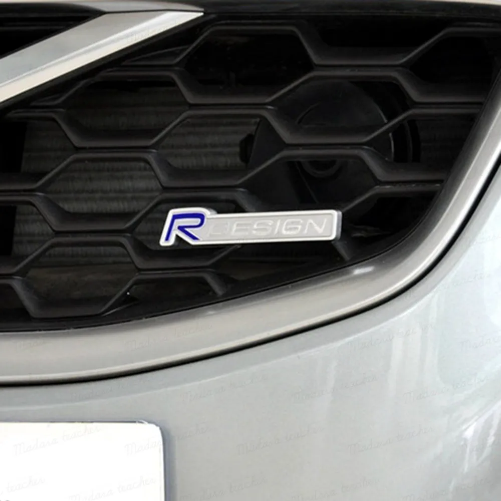 For Volvo car modified car 3D sticker Polestar logo front grille Trunk lid marked Zinc alloy Signage Refit Sweden flag rubber