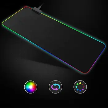 

RGB LED Glowing Gaming Mouse Pad Illuminated Keyboard Non-slip Mat Blanket
