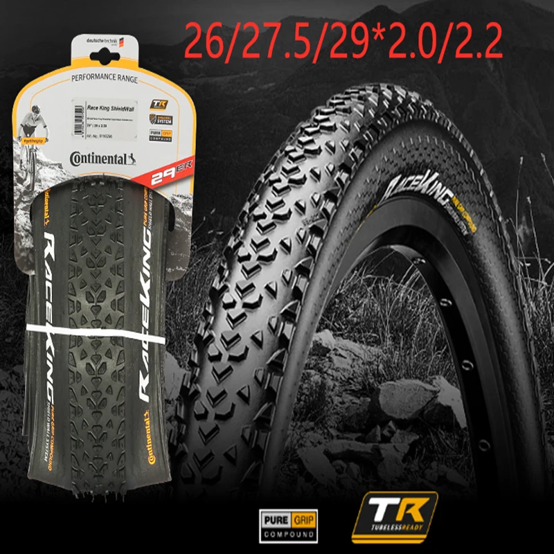 

Continental Mountain Bike Tyre 26 27.5 29 X 2.0 2.2 MTB Tire Race King Bicycle Tire Anti Puncture 180TPI Folding Tire 29 inch