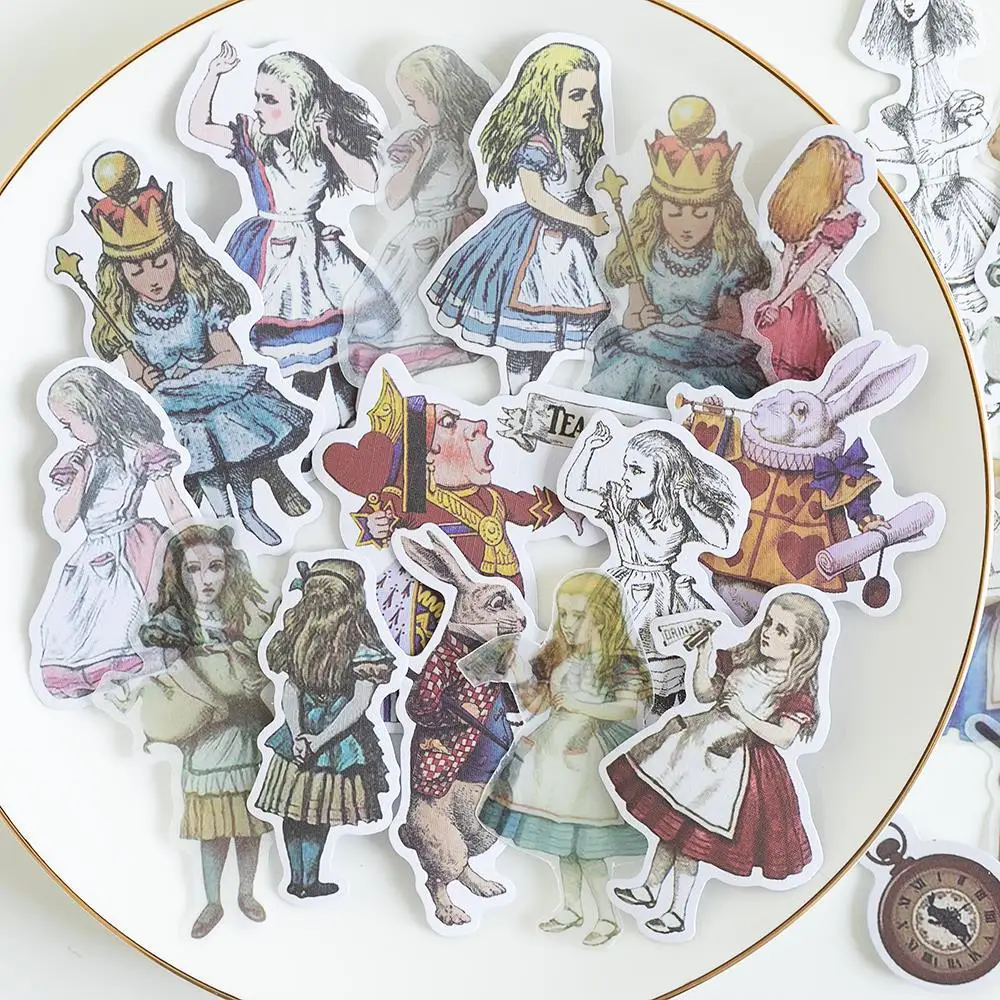 40 pcs/1lot kawaii Stationery Stickers Alice Diary Planner junk journal Decorative Scrapbooking DIY Craft Stickers afbeelding