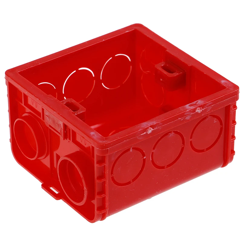 1 шт. 3 отверстия Монтажная настенная коробка переключателей для розеток 86 Тип Монтажная коробка - Цвет: Красный