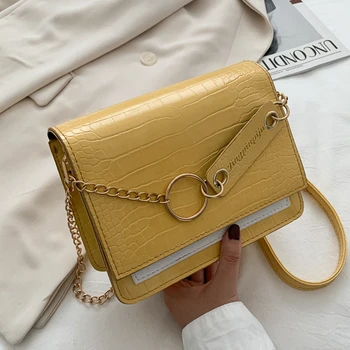 

2020 Summer Flap Shoulder Bags Women Chains Alligator Pattern Crossbody Handbag Versatile Travel Street Purse PU Messenger Bag