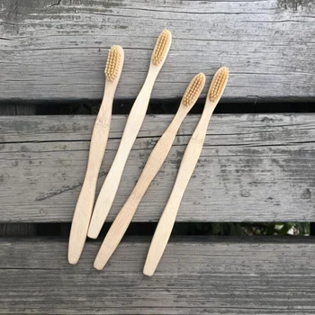 

5Pcs Adult Travel Toothbrush Eco Friendly Bristle Toothbrush Natural Biodegradable Bamboo Toothbrushes Free Shipping