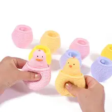 

Useful Fidget Toys Reusable Random Color Evil Decompression Stump Chick Squeeze Toy Stress Toy Chick Toy