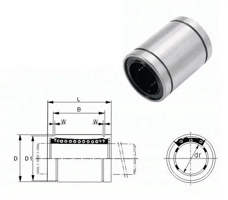 LM50UU 50 мм шарикоподшипник линейного движения подшипники 50x80x100 мм линейные втулки числового программного управления типа CNC