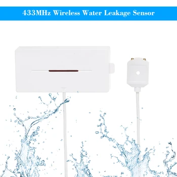 

433MHz Wireless Water Leakage Sensor Water Leaks Intrusion Detector Alert Water Level Overflow Alarm
