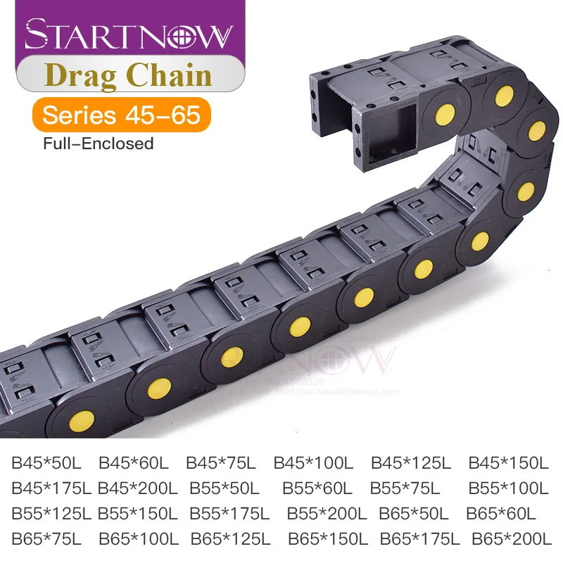 Полностью закрытый Цепной кабель Startnow 45*50 55x150 65x100 цепи передачи с пластиковыми