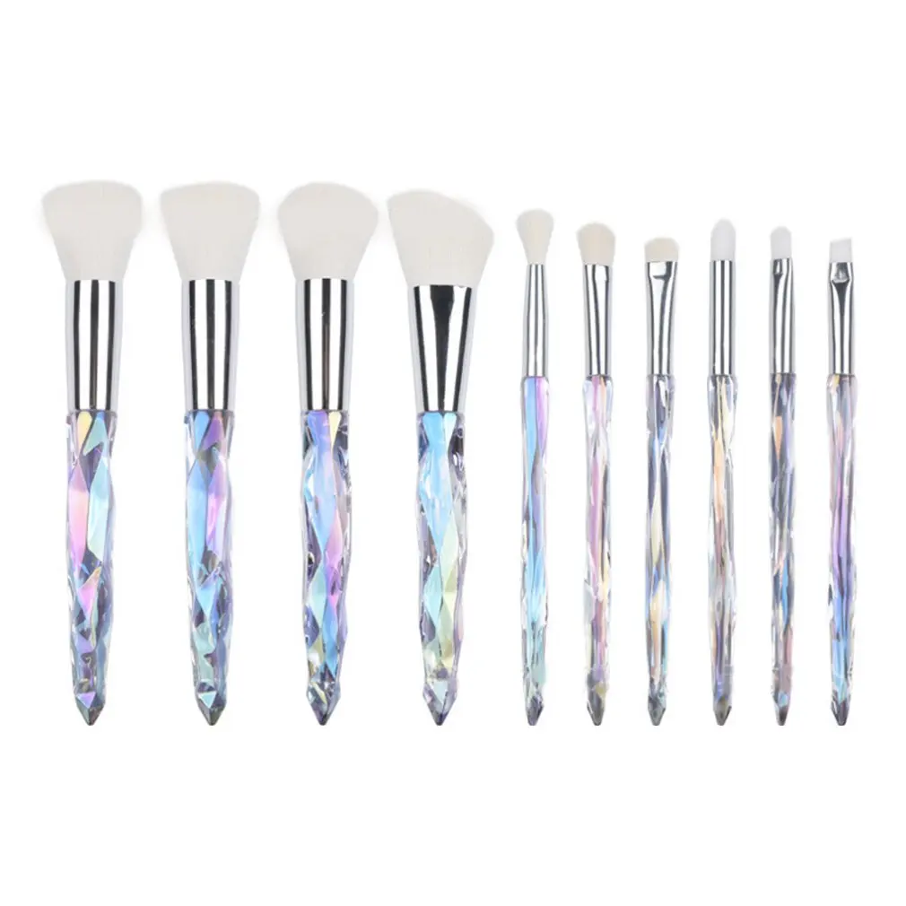 

Creative Irregular Diamond Shape Rainbow Makeup Brushes Set Eye Shadow Eyebrow Concealer Powder Make Up Tools Kit
