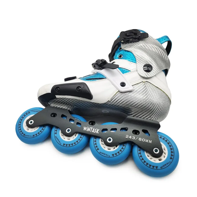 Original WINTASK Glass Fiber Professional Slalom Inline Skates Shoes with Thicker Boots FSK Roller Skating Shoes 76 80mm ABEC-9