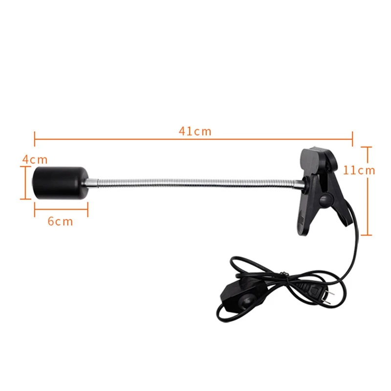 Best Reptiles Amphibians Turtle Clip-On Lamp Bulb Holder for Aquarium Uva Uvb Bulbs Light Holder Lizard Snake Ceramic Lamp Hol