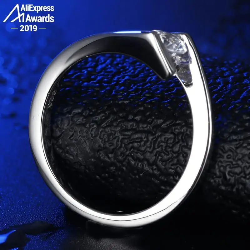 Кольцо из серебра 925 пробы с бриллиантами 1 Х5 мм|Кольца| |