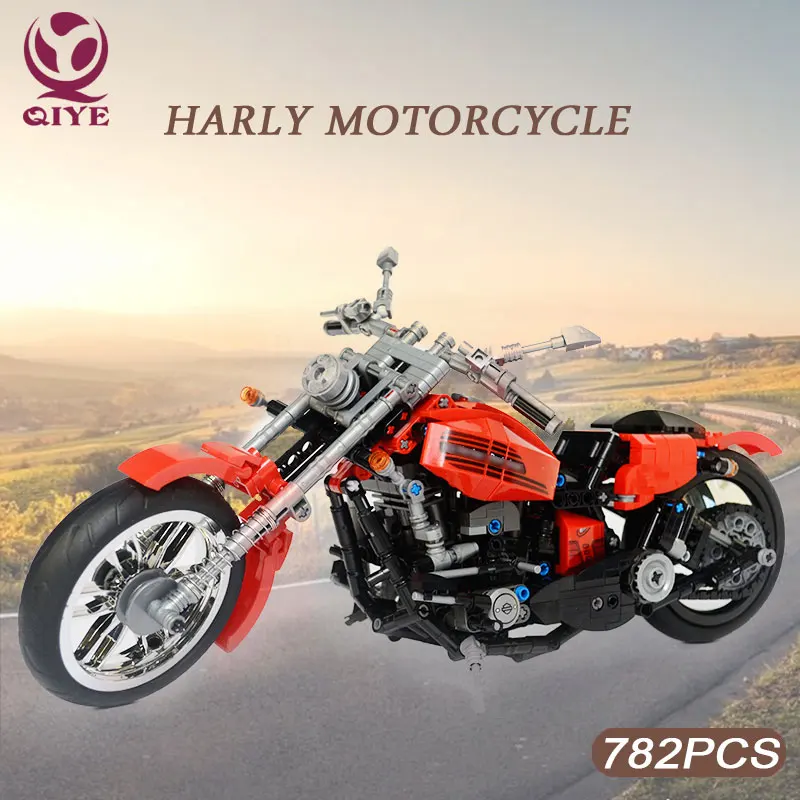 Decool 3354 lepining 10269 Technic мотоцикл 8051 блоков чемпионов толстых мальчиков Harlyinglys набор