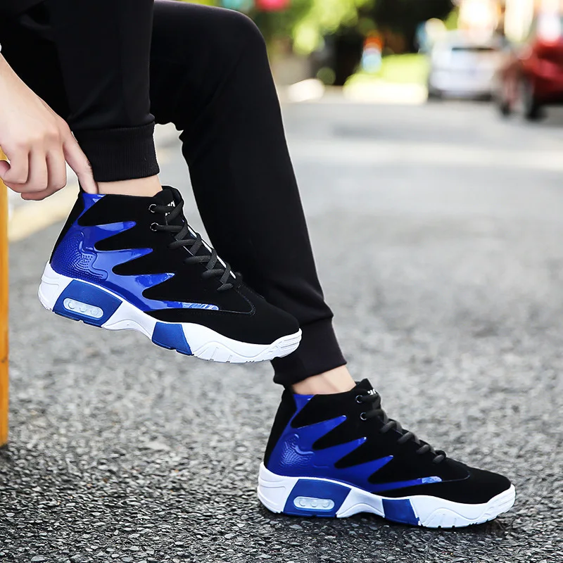 

Spring Summer Athletic Shoes Fashion Students Black And White Mixed Colors Korean-style High MEN'S SHOES Men's Increased Fashion