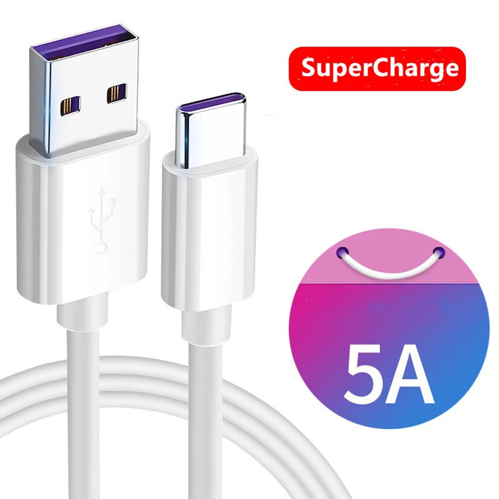 

25cm USB C Cable 5A Supercharge USB Type C Cable for Huawei p20 Quick Charging Fast Charger Cable for Honor V10 Cable
