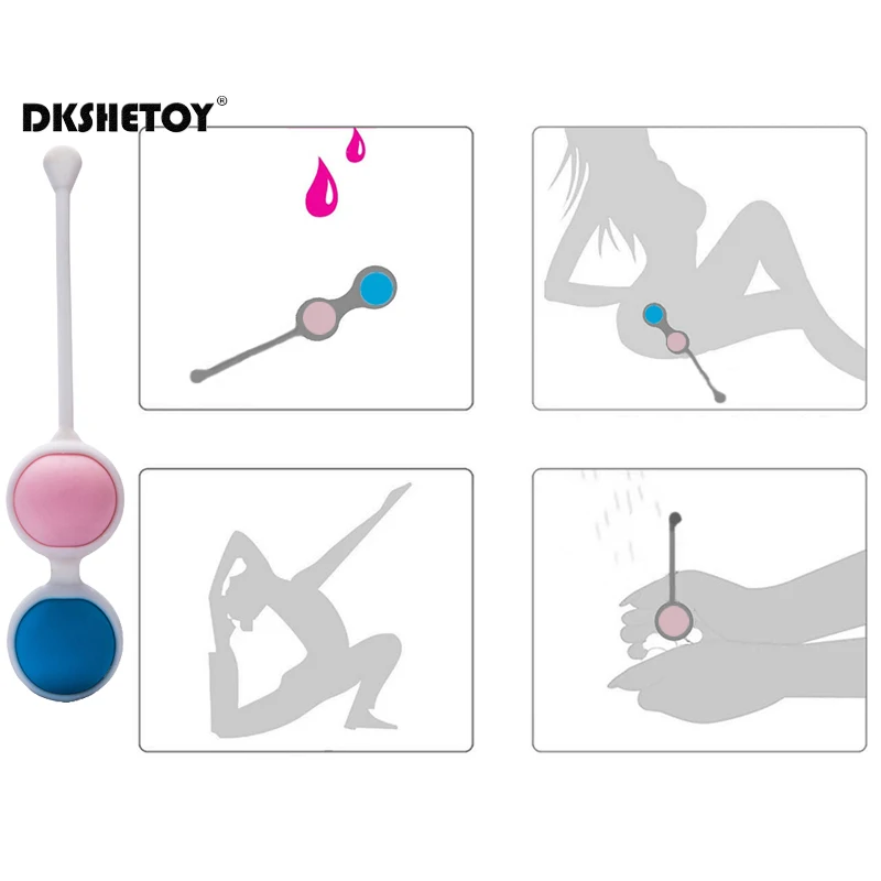 4pcs Kegel Balls Vagina Tighten Exercise Trainer Silicone Dumbbell Ball Sex Toys For Adult Woman Pelvic Floor Muscles Strengthen