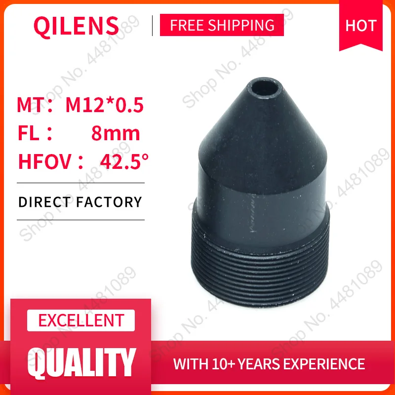 QILENS 3Megapixel HD 8mm Board Lens for CCTV Security Camera IP Camera M12*0.5 Mount Long Viewing Distance