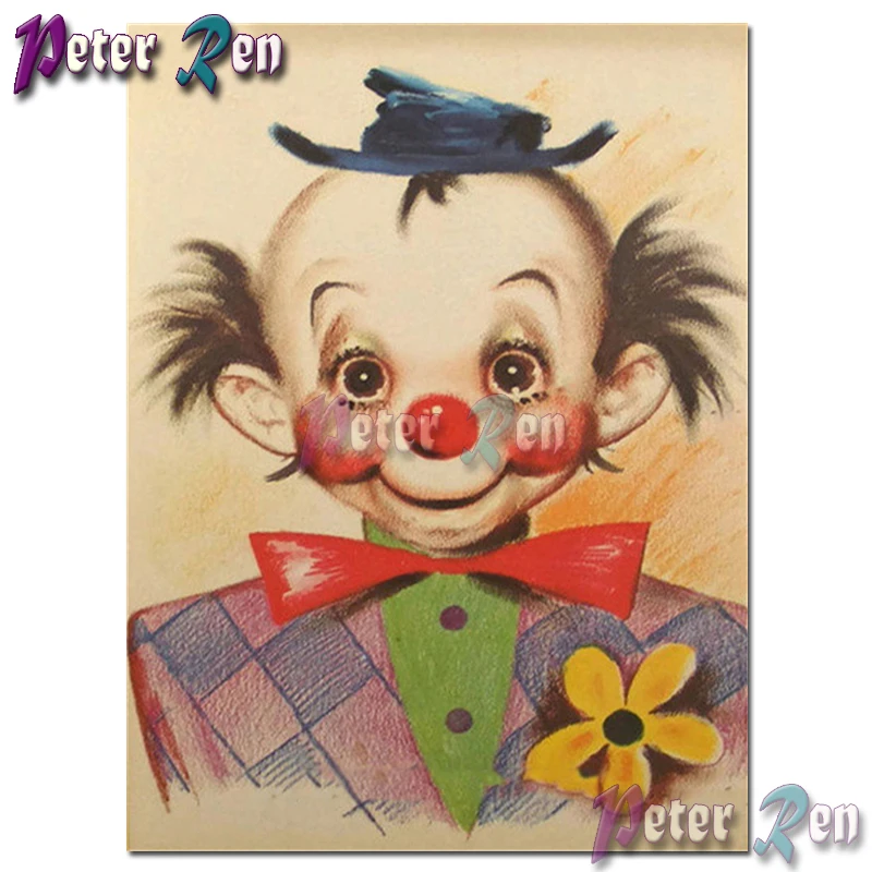 

5d Cartoon clown Diamond Painting Embroidery DIY Square or round Mosaic Cross stitch Rhinestone Artist art home decoration