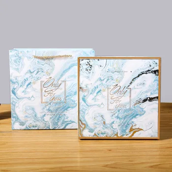

20/50pcs European marble INS wedding gift box handbag candy paper packaging gift bag коробка упаковка boite dragees de mariage