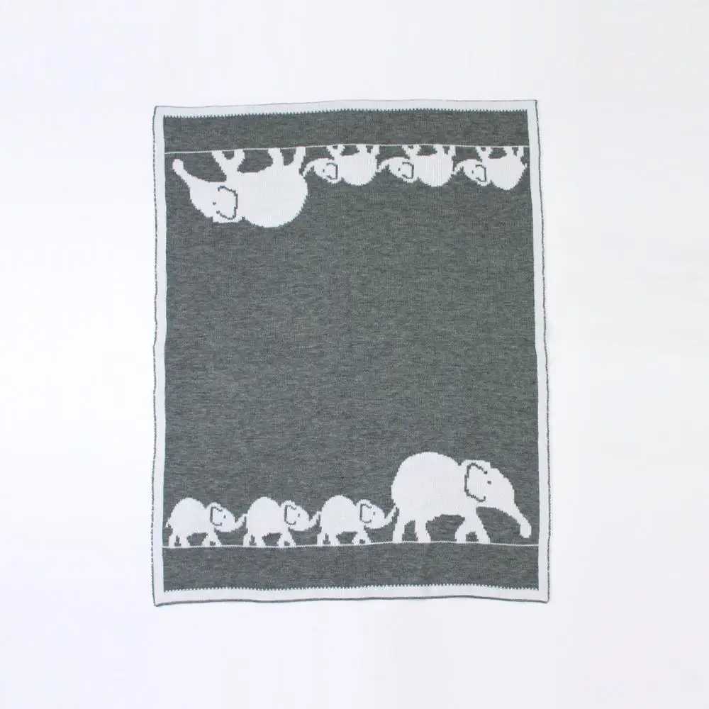 Детское одеяло s, мягкое Пеленальное Одеяло для новорожденных, трикотажное одеяло с изображением слона для маленьких мальчиков и девочек, детское одеяло на диван, постельные принадлежности, одеяло с рисунком