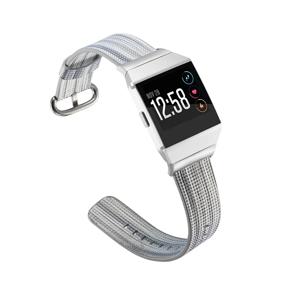 I Кожаный ремешок для Fitbit ионический ремешок Радужный ремешок замена Смарт аксессуары с застежкой из нержавеющей стали 8,15 - Цвет: I