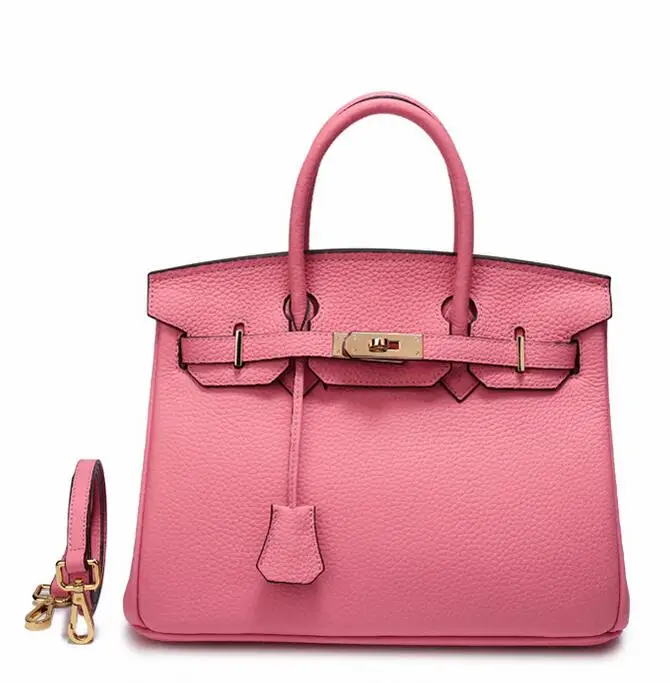 pink Популярные женские сумки новые роскошные сумки из натуральной кожи с замком через плечо сумки известных брендов сумки для почтальона сумки через плечо - Цвет: pink