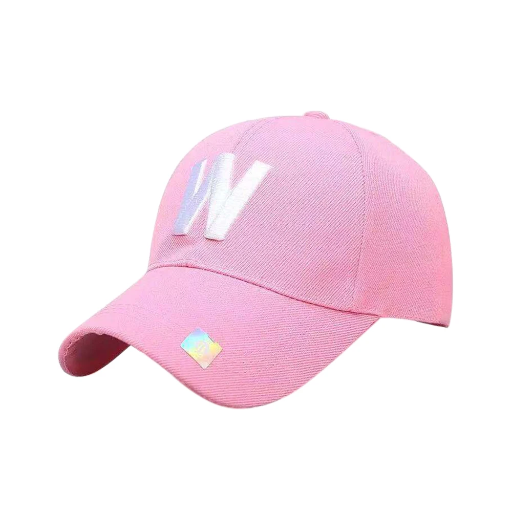 Classic W Letter Baseball Hat Outdoor Travelling Couple Peaked Cap Simple Sunshade Monogrammed Cap
